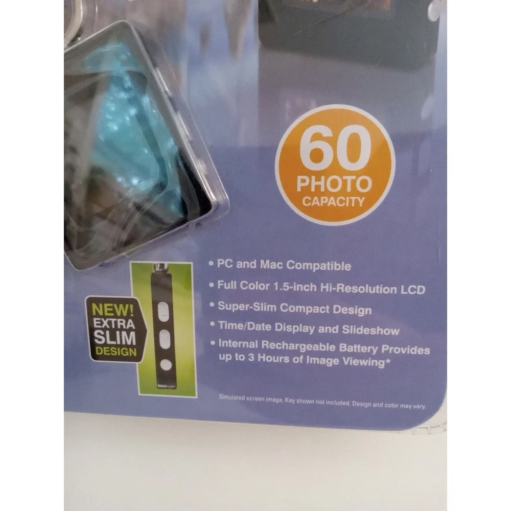 SHIFT 3 Digital Photo Album with Keychain‎ Black USB 2.0 Rechargeable
